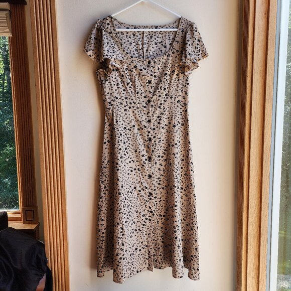 Source Unknown Dresses & Skirts - Short Sleeve Floral Midi Dress Size Small